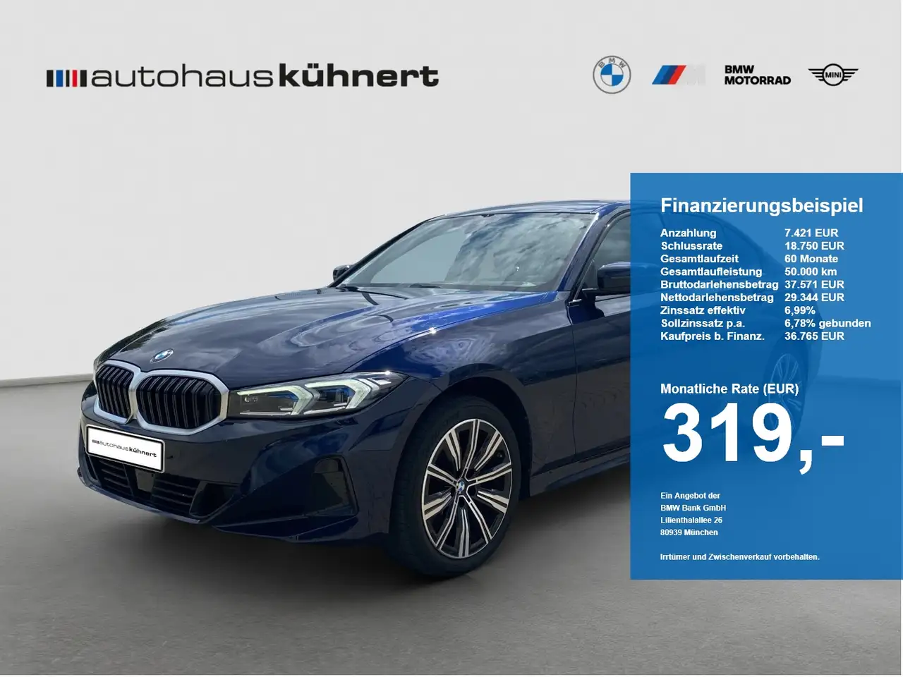 BMW 320 i xDrive Limousine ACC/HUD/SpurAss/AHK/Navi — photo 1 of 15