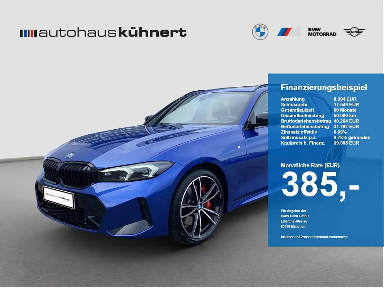 BMW 320 d xDrive Touring M-Sport PRO Pano DrvAss AHK H&K — photo 1 of 15