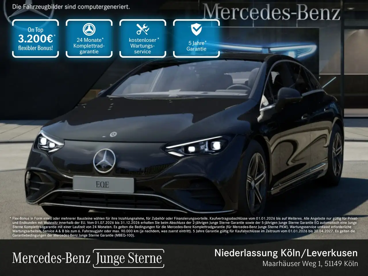 Mercedes-Benz EQE 350 4Matic AMG Fahrass WideScreen 360° Airmat — photo 1 of 23