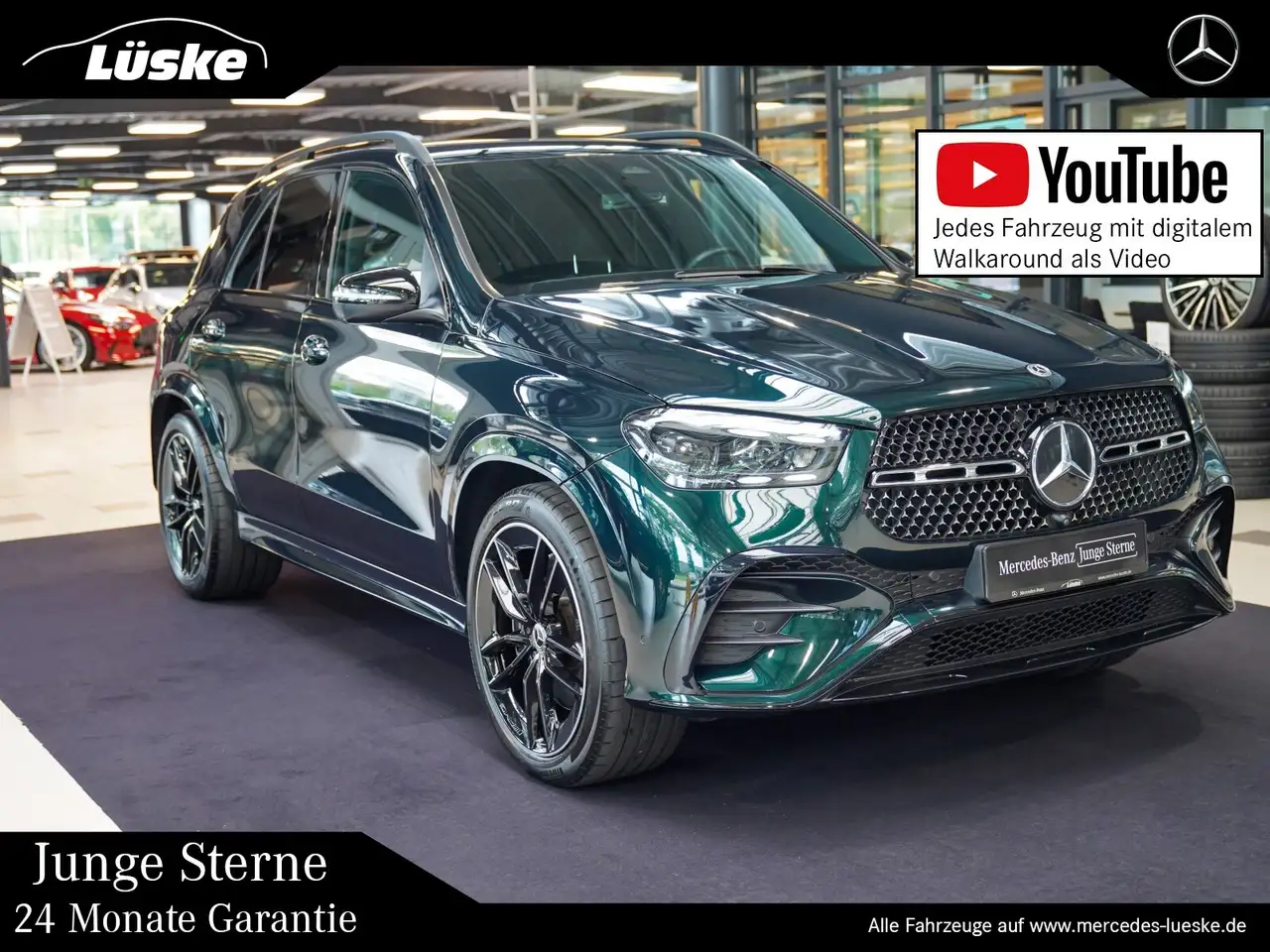 Mercedes-Benz GLE 450 GLE 450 d 4M AMG Line Night smaragdgrün Standhzg — photo 1 of 15