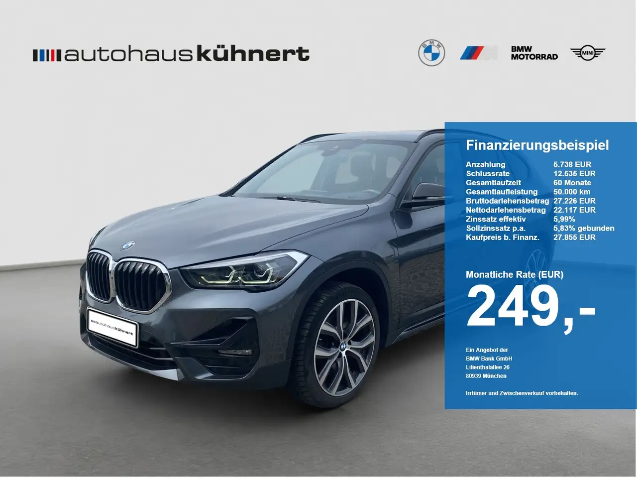 BMW X1 xDrive 25d Sport Line AHK HUD HiFi Navi RFK Carpla — photo 1 of 15