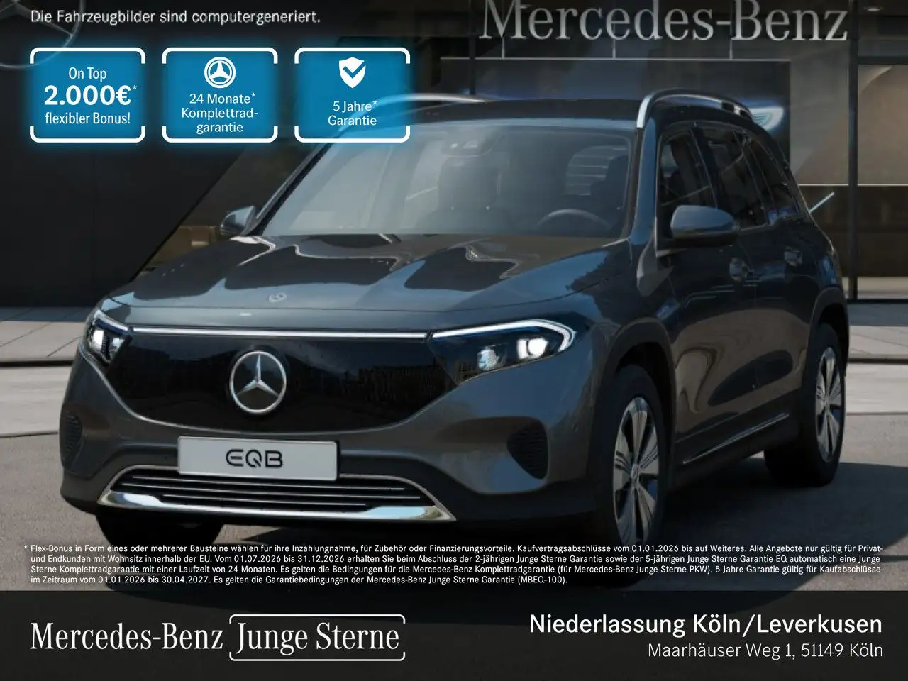 Mercedes-Benz EQB 300 4M PROG+ADVANCED+AHK+KAMERA+MEMORY+SPUR — photo 1 of 23