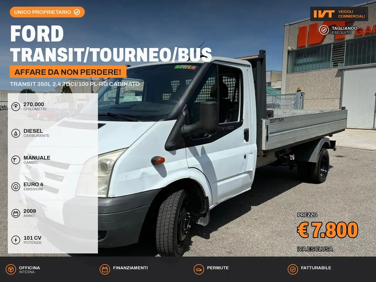 Ford Transit 350L 2.4 TDCi/100 PL-RG Cabinato — photo 1 of 10