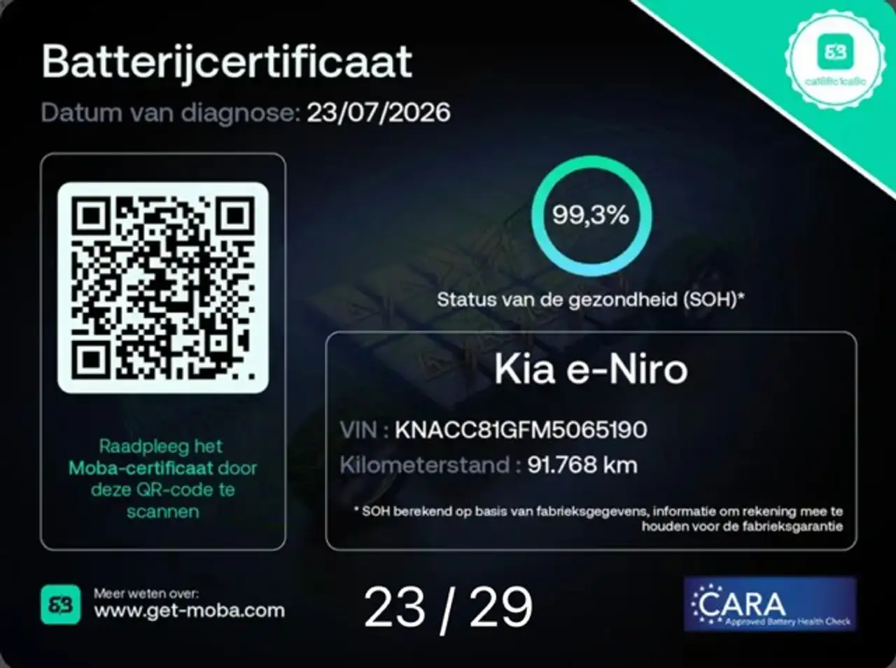 Kia e-Niro DynamicPlusLine 64 kWh SOH 99,3% — photo 1 of 2