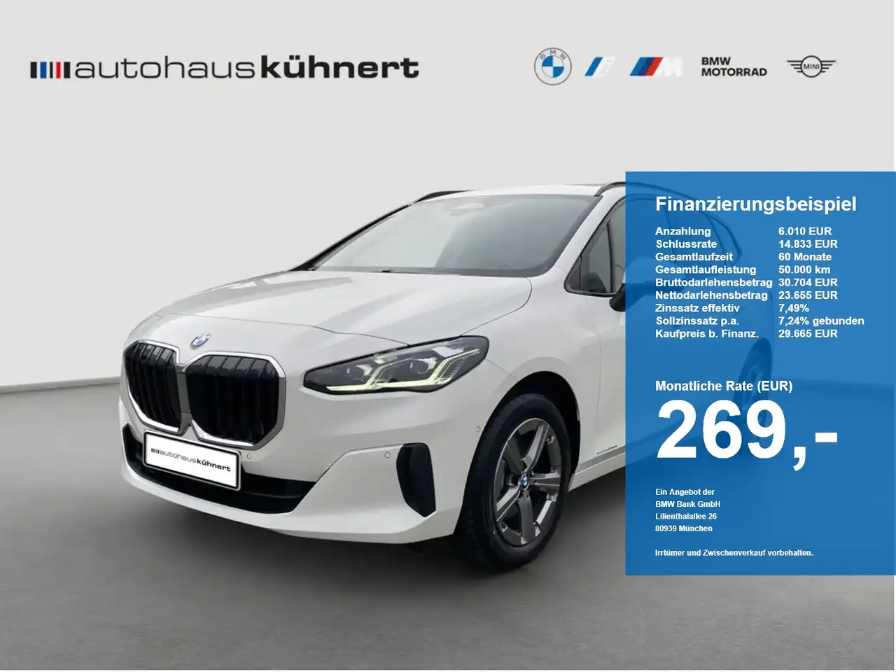 BMW 218 218i Active Tourer SpurAss AHK HiFi Navi RFK DAB — photo 1 of 15