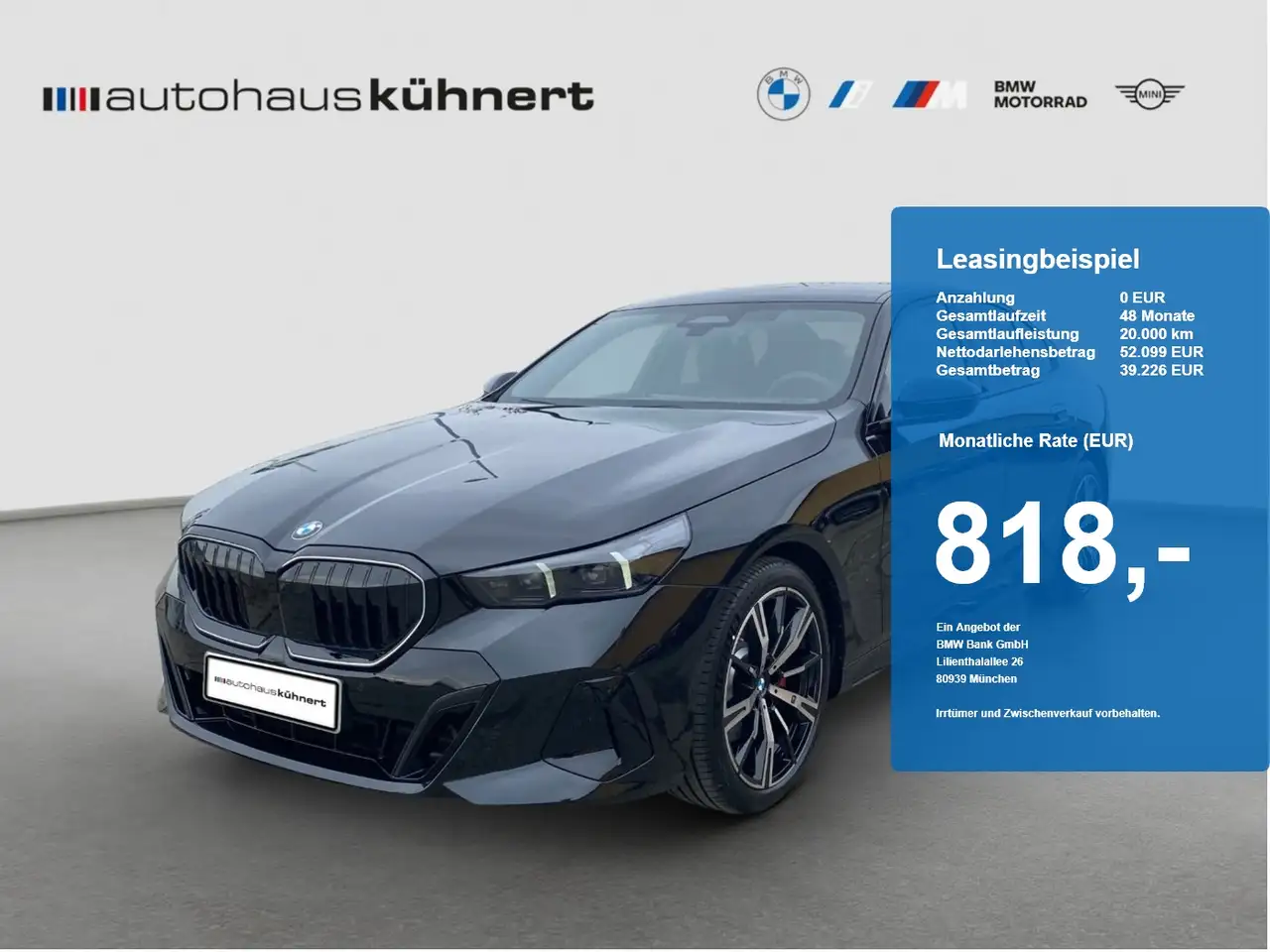 BMW 520 d xDrive Limousine UPE 87.370,- € M Sport Pro — photo 1 of 20