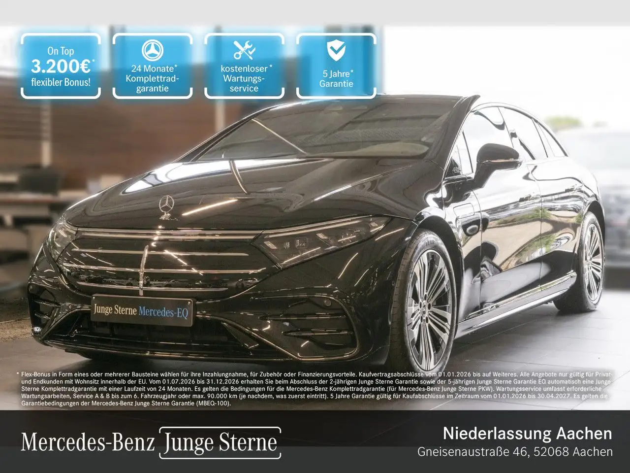 Mercedes-Benz EQS 350 AMG Fahrass Fondent Airmat Pano Burmester — photo 1 of 15