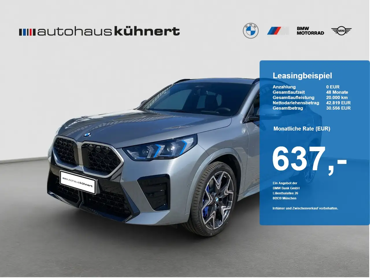 BMW X2 sDrive20i UPE 63.690 EUR ///M-Sport SpurA AHK — photo 1 of 20