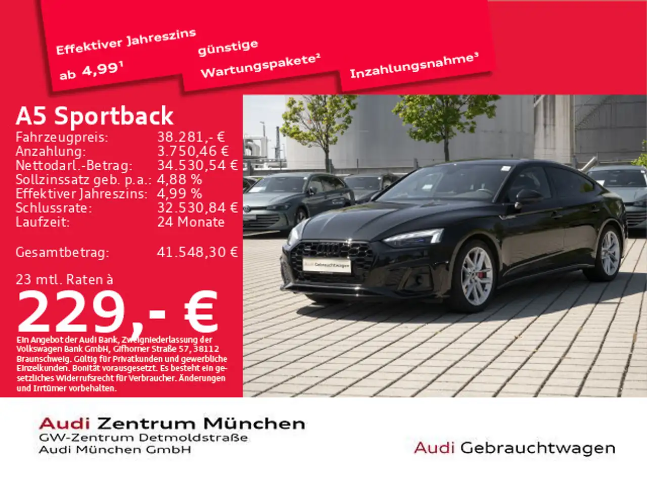 Audi A5 45 TFSI qu. S tronic S line B&O/Vir — photo 1 of 25