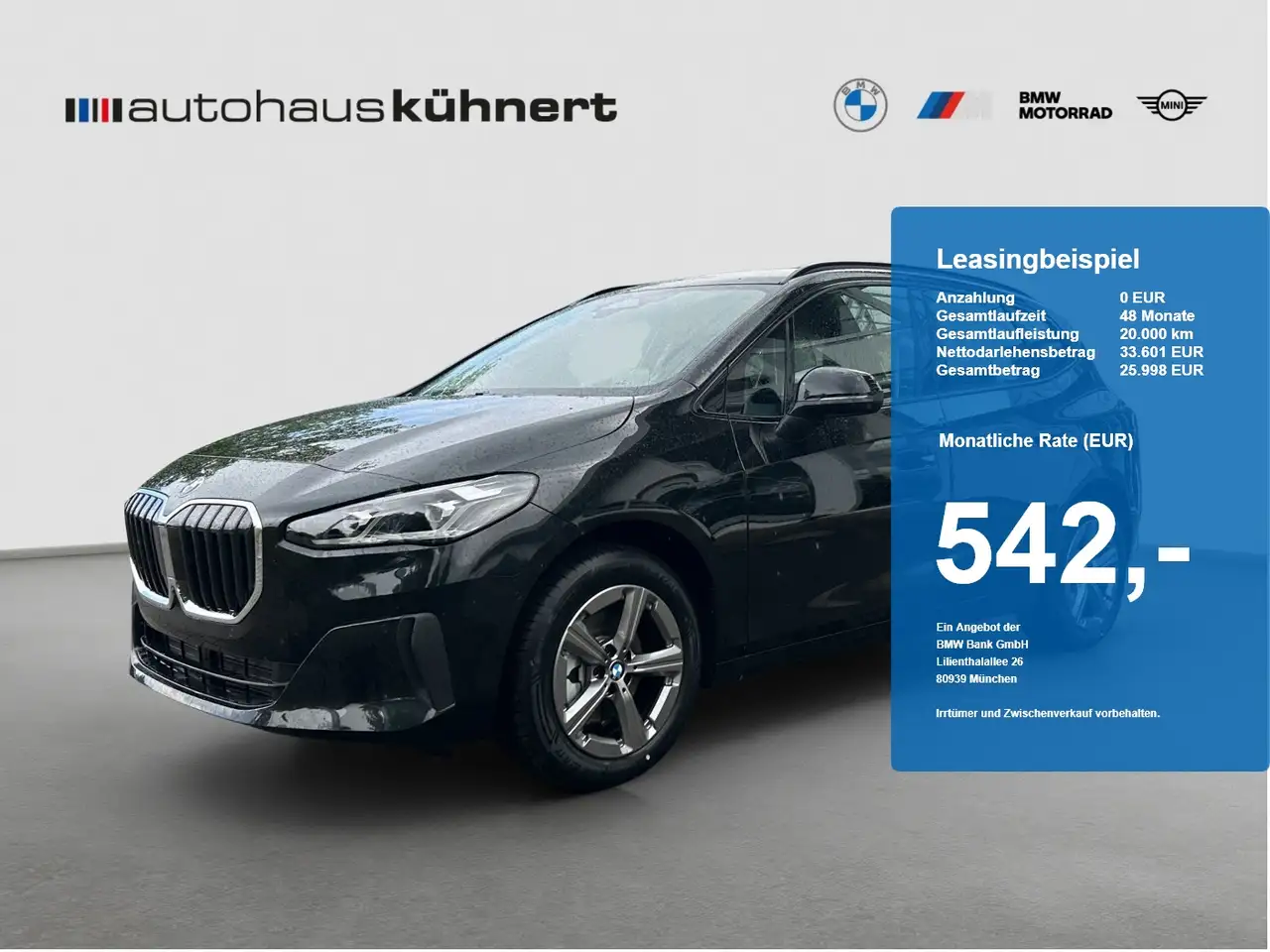 BMW 218 218d Active Tourer UPE 51.580 EUR Head-Up-Display — photo 1 of 15