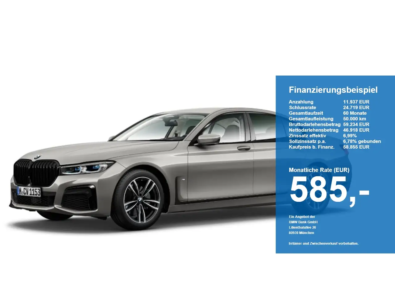 BMW 730 d xDrive M-Sport Laser ACC Massage StHzg B&W — photo 1 of 6