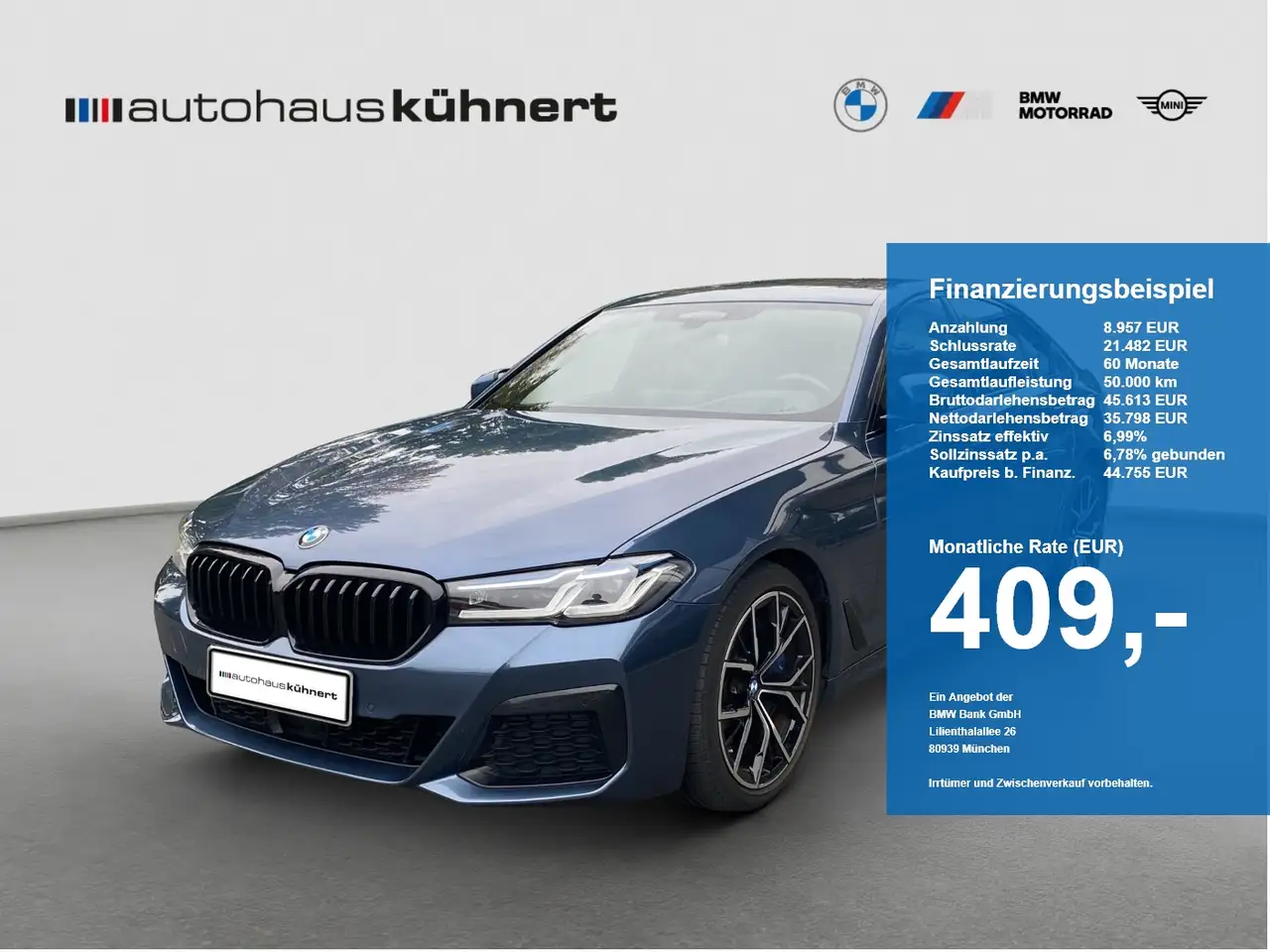 BMW 530 d xDrive Limousine ///M-Sport Laser ACC AHK RFK HU — photo 1 of 20