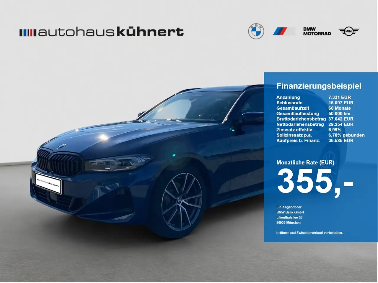 BMW 320 d xDrive Touring ACC LED SpurAss 360° HiFi Navi RF — photo 1 of 20