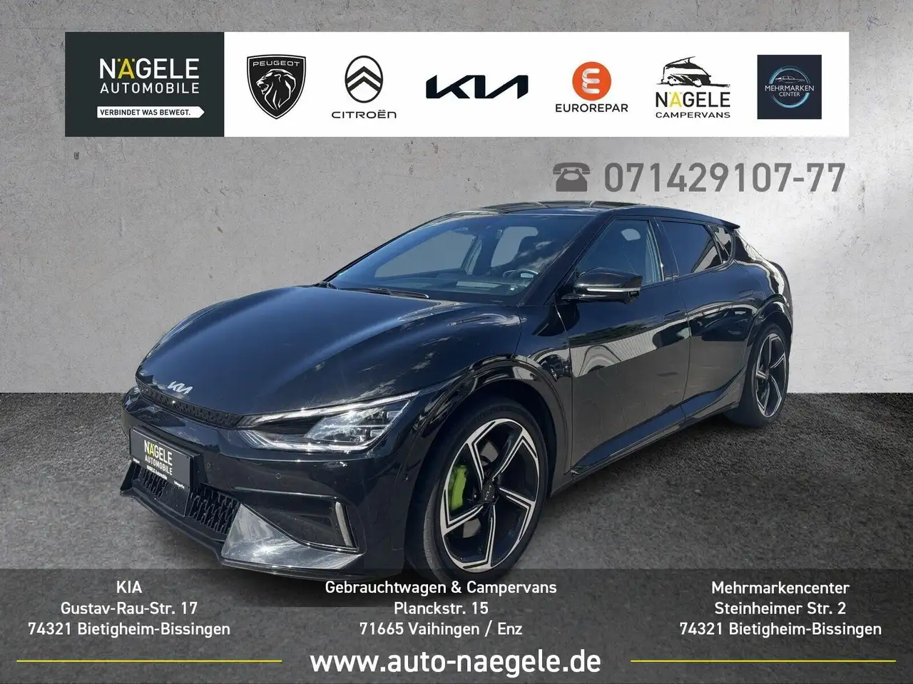 Kia EV6 GT 77,4kWh AWD|ACC+HuD+NAVI+360°+SCHIEBEDACH — photo 1 of 15