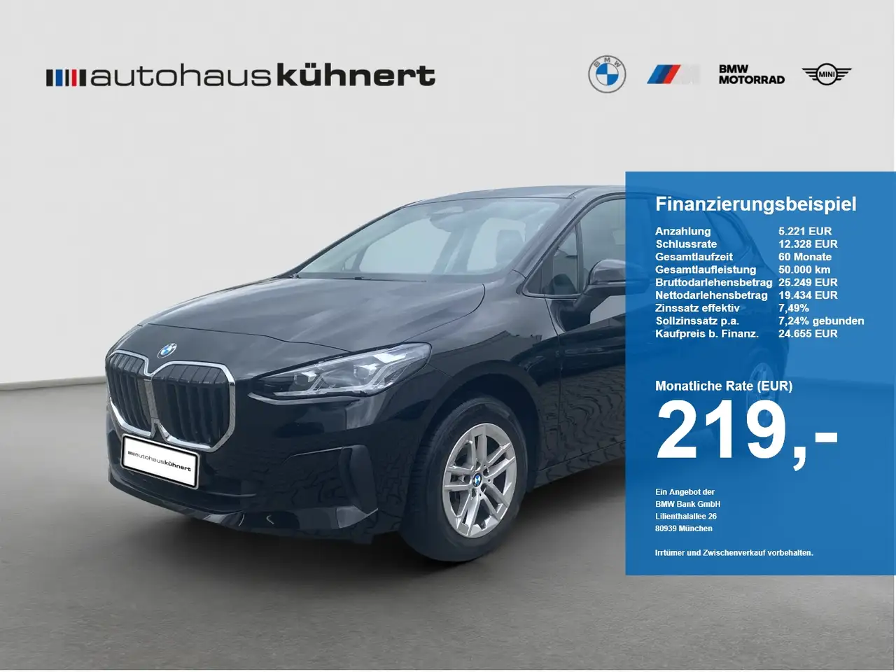 BMW 218 218i Active Tourer LED SpurAss 360° HUD Navi RFK — photo 1 of 15