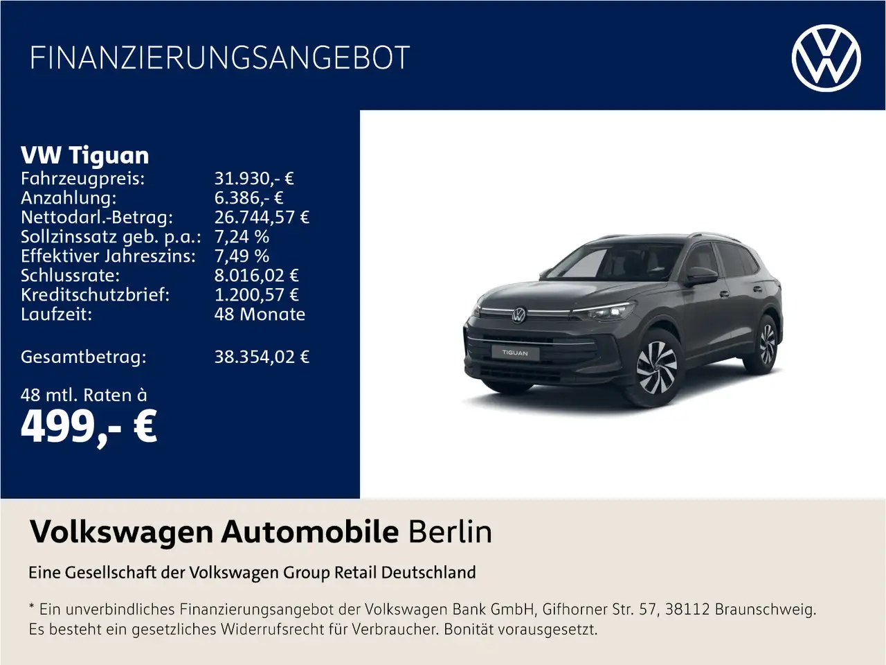 Volkswagen Tiguan 1.5 eTSI DSG Life Klima ACC APP Harman Kardon — photo 1 of 11