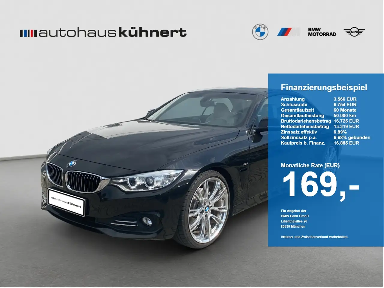 BMW 425 d Cabrio LuxuryLine Navi adapt .Xenon — photo 1 of 15