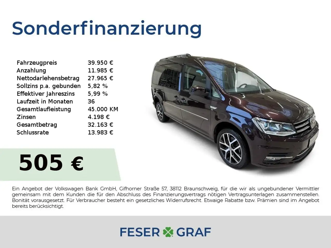 Volkswagen Caddy Highline 2.0 TDI DSG/Bi-Xenon/Rollstuhlumbau/ParkP — photo 1 of 27