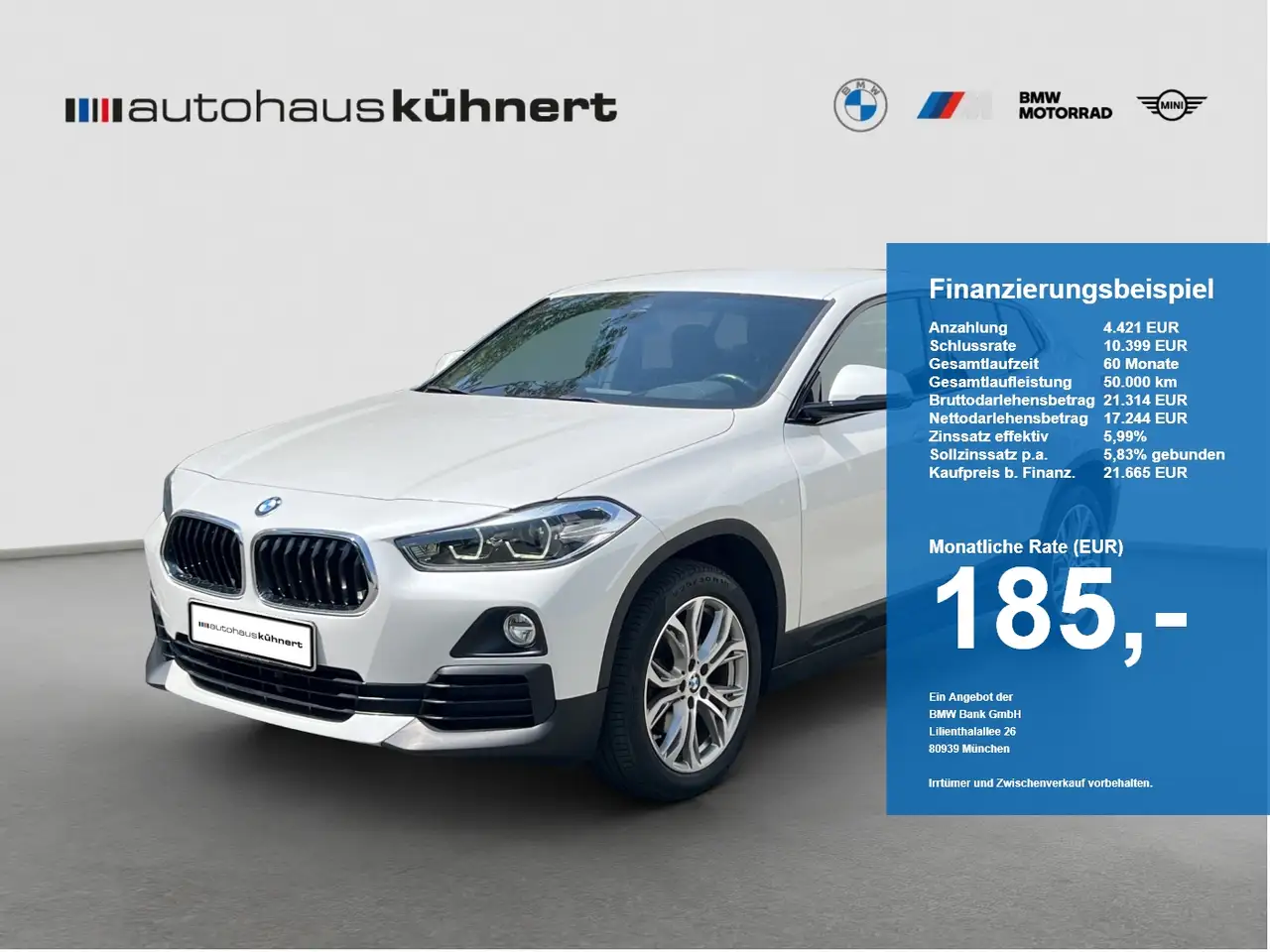 BMW X2 xDrive18d LED SpurAss HUD Navi RFK Sportsitz — photo 1 of 20