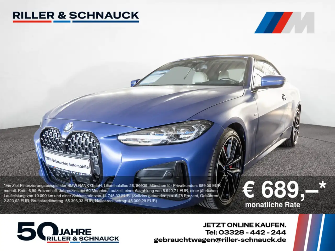 BMW 440 Md Cabrio xDrive LEDER+LASER+STANDHZ+H/K+N — photo 1 of 23