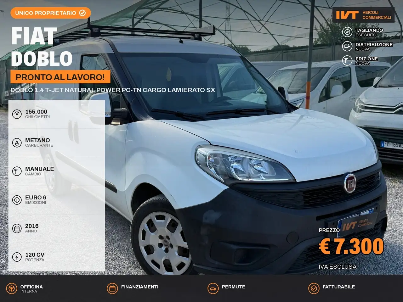 Fiat Doblo Doblò 1.4 T-Jet Natural Power PC-TN Cargo Lamiera — photo 1 of 8