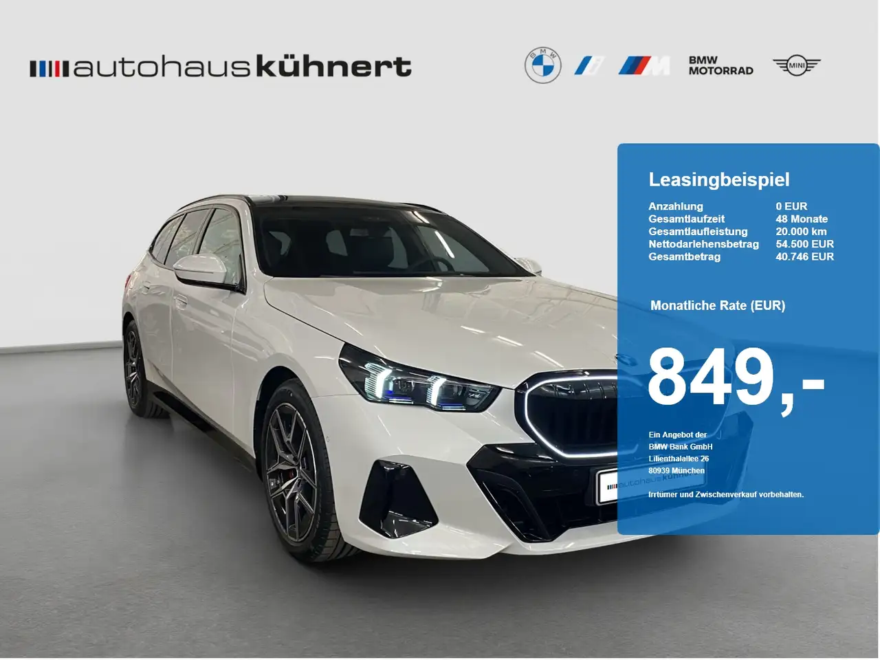 BMW 520 d xDrive Tour. UPE 89.560 € M Sportpaket Pro — photo 1 of 15