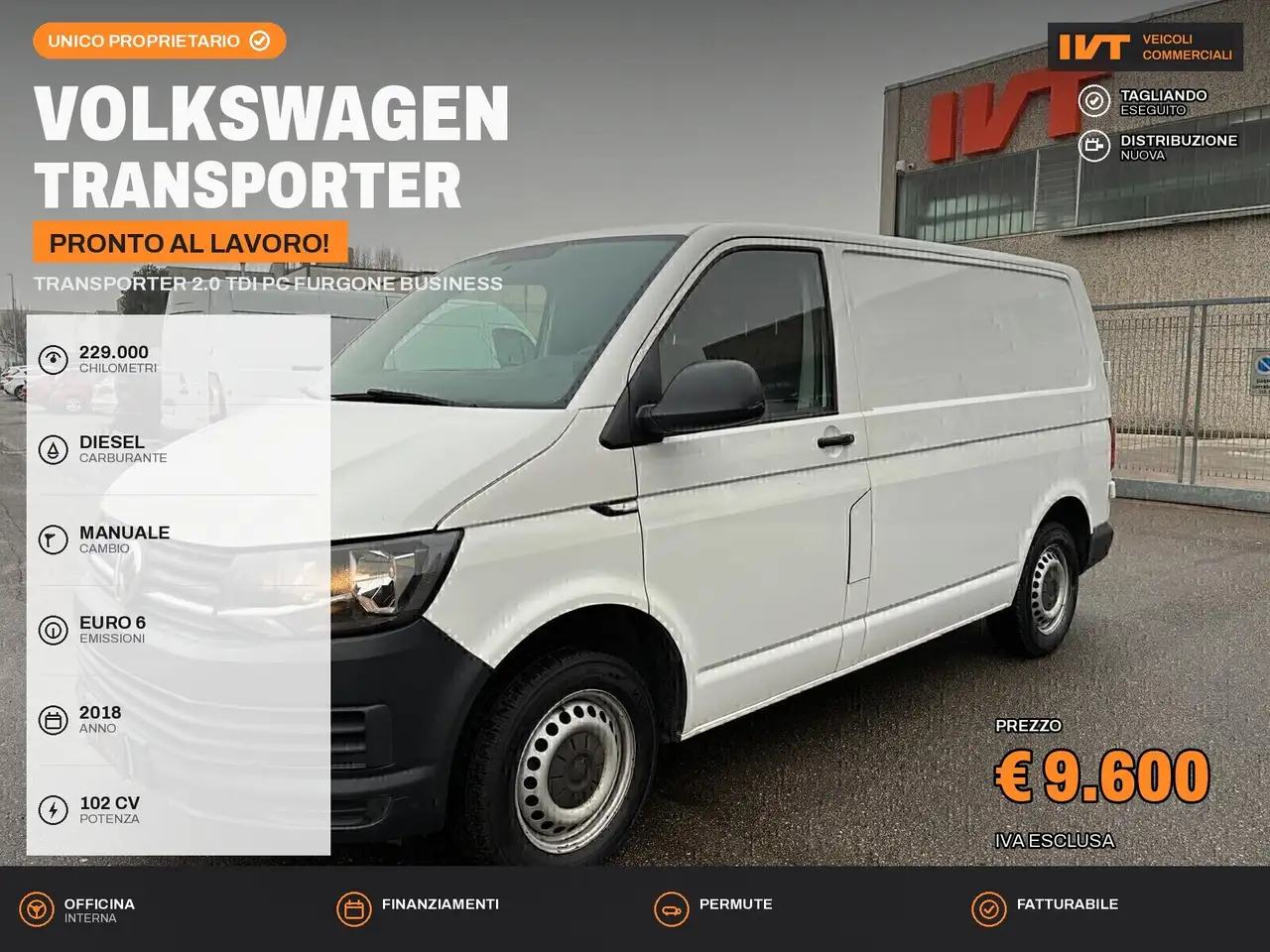 Volkswagen Transporter Transporter 2.0 TDI PC Furgone Business — photo 1 of 8