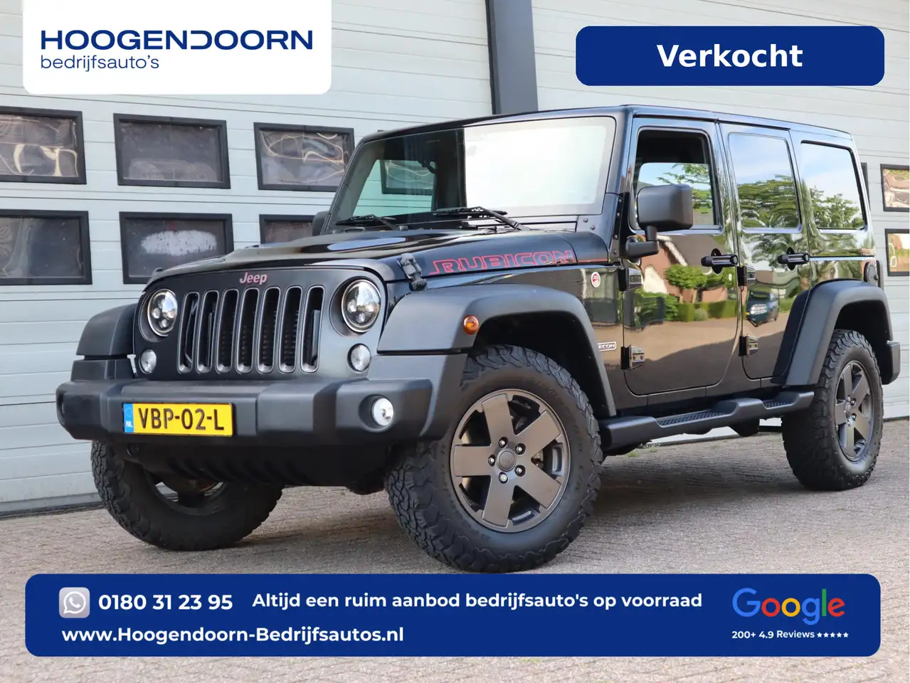 Jeep Wrangler 2.8 CRD 200pk Euro 6 Rubicon Recon - Grijs kenteke — photo 1 of 27