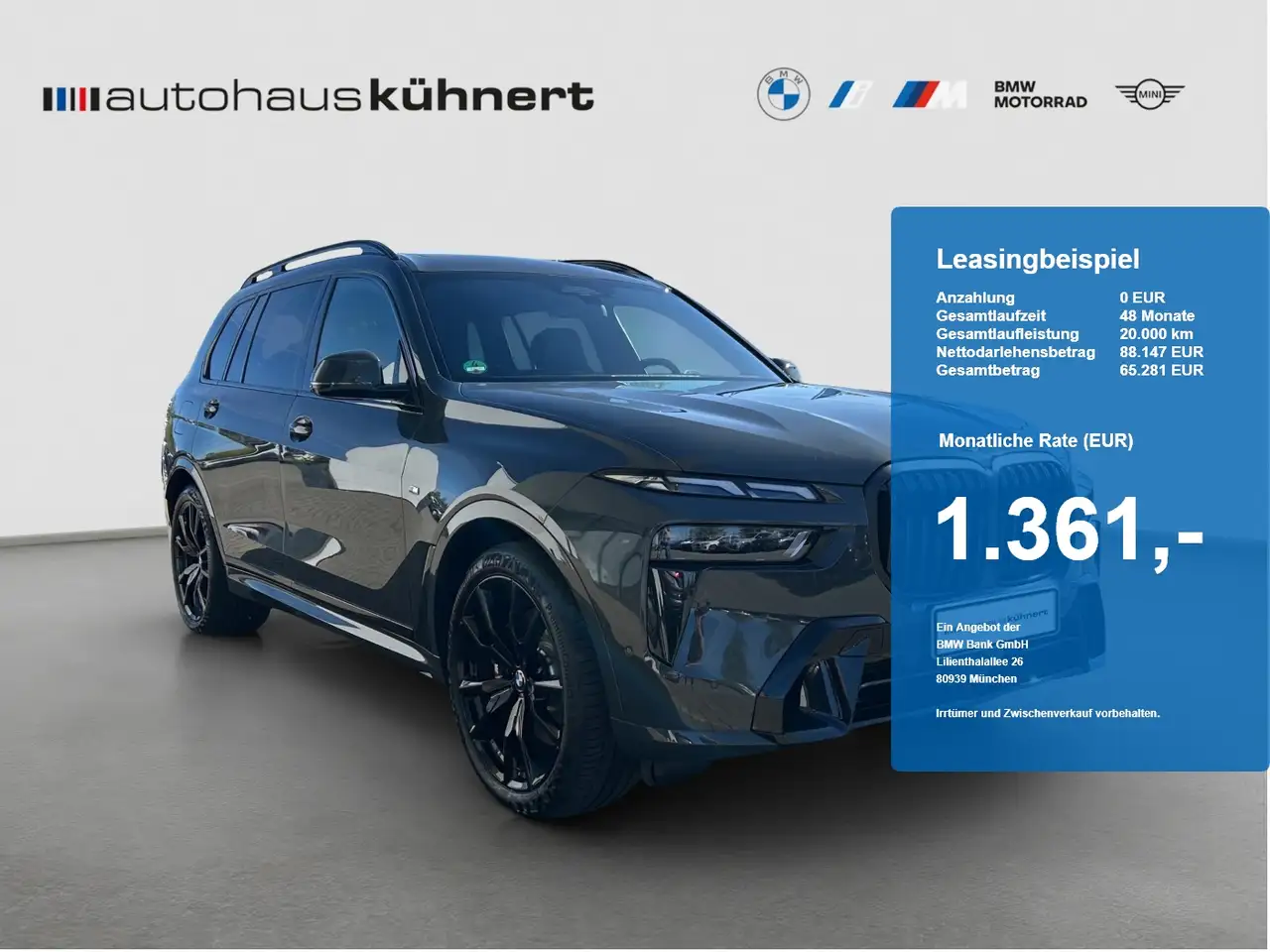 BMW X7 xDrive40d M-Sport PRO UPE: 139.860 EUR — photo 1 of 15