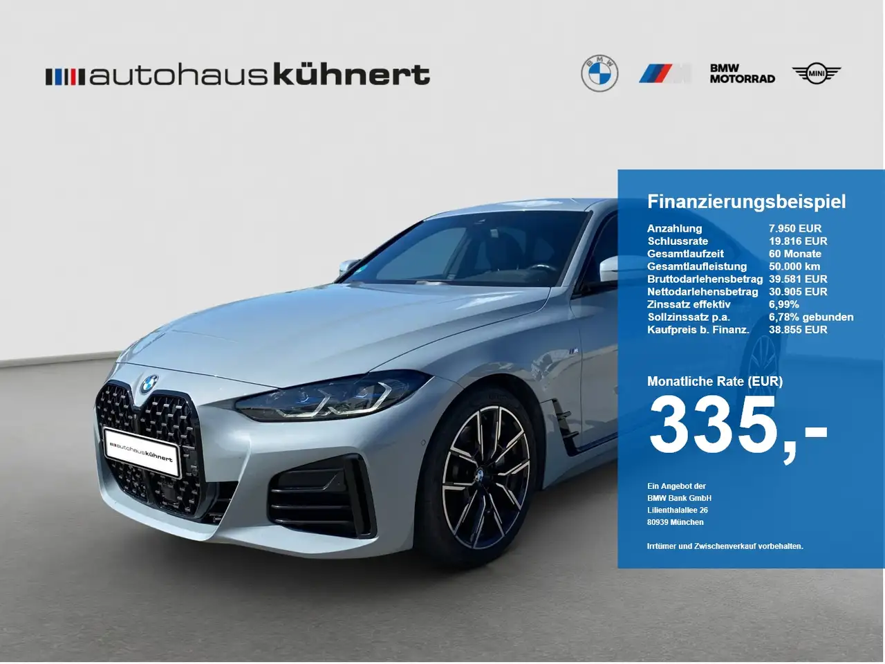 BMW 430 i Gran Coupe ///M-Sport/ACC/Laser/SpurA./ParkAssis — photo 1 of 15