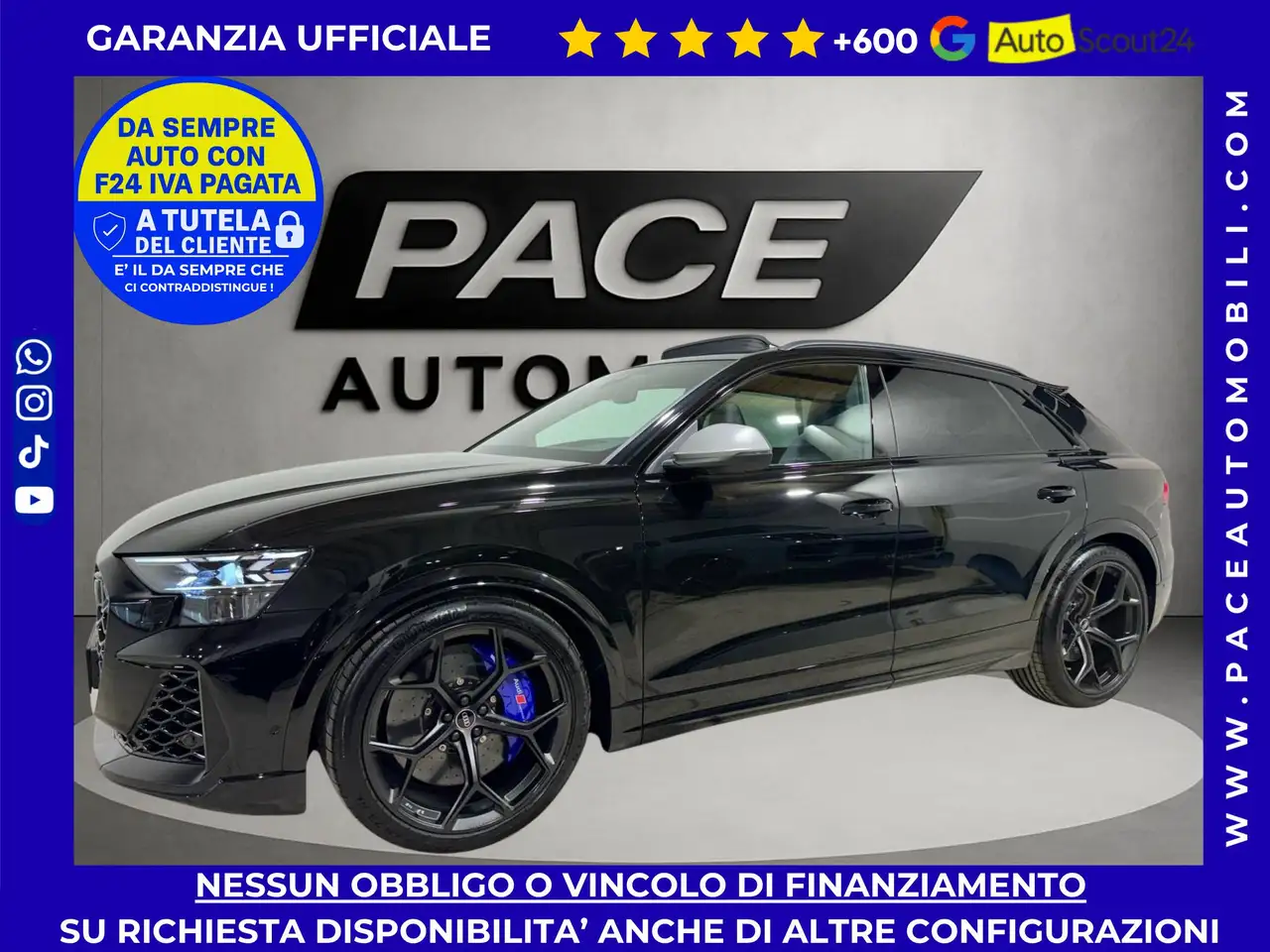 Audi RS Q8 640CV PERFORMANCE KERAMIK BLACK PACK ACC LED — photo 1 of 14