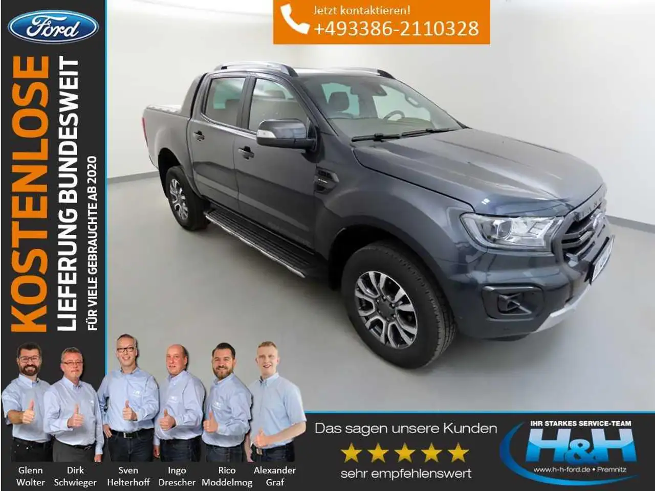 Ford Ranger 2.0 Aut 4x4 Wildtrak AHK+LED+SHZ+ParkAss — photo 1 of 40