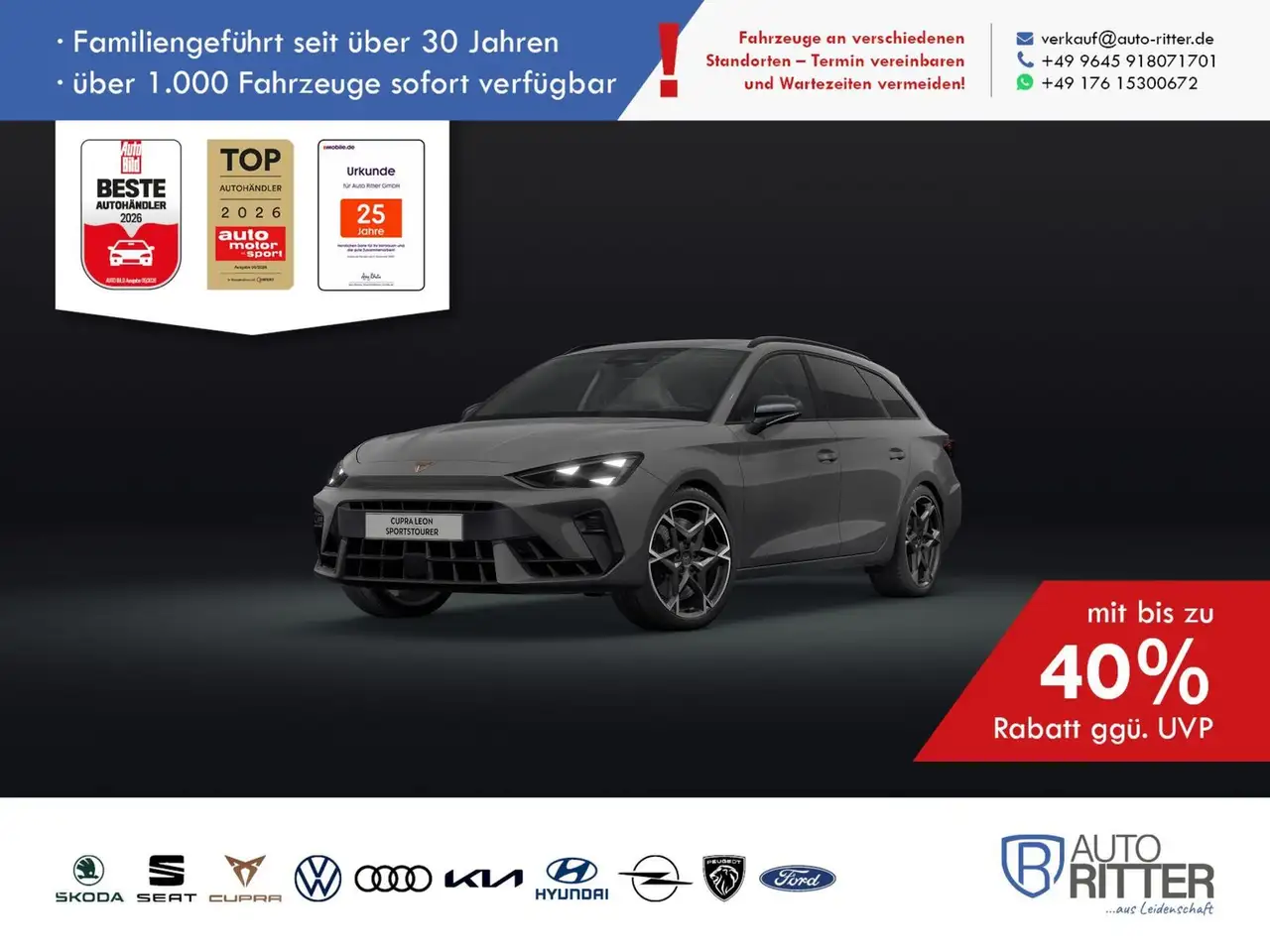 CUPRA Leon Sportstourer VZ ACC|AHK|RFK|PANO|Matrix|... — photo 1 of 5
