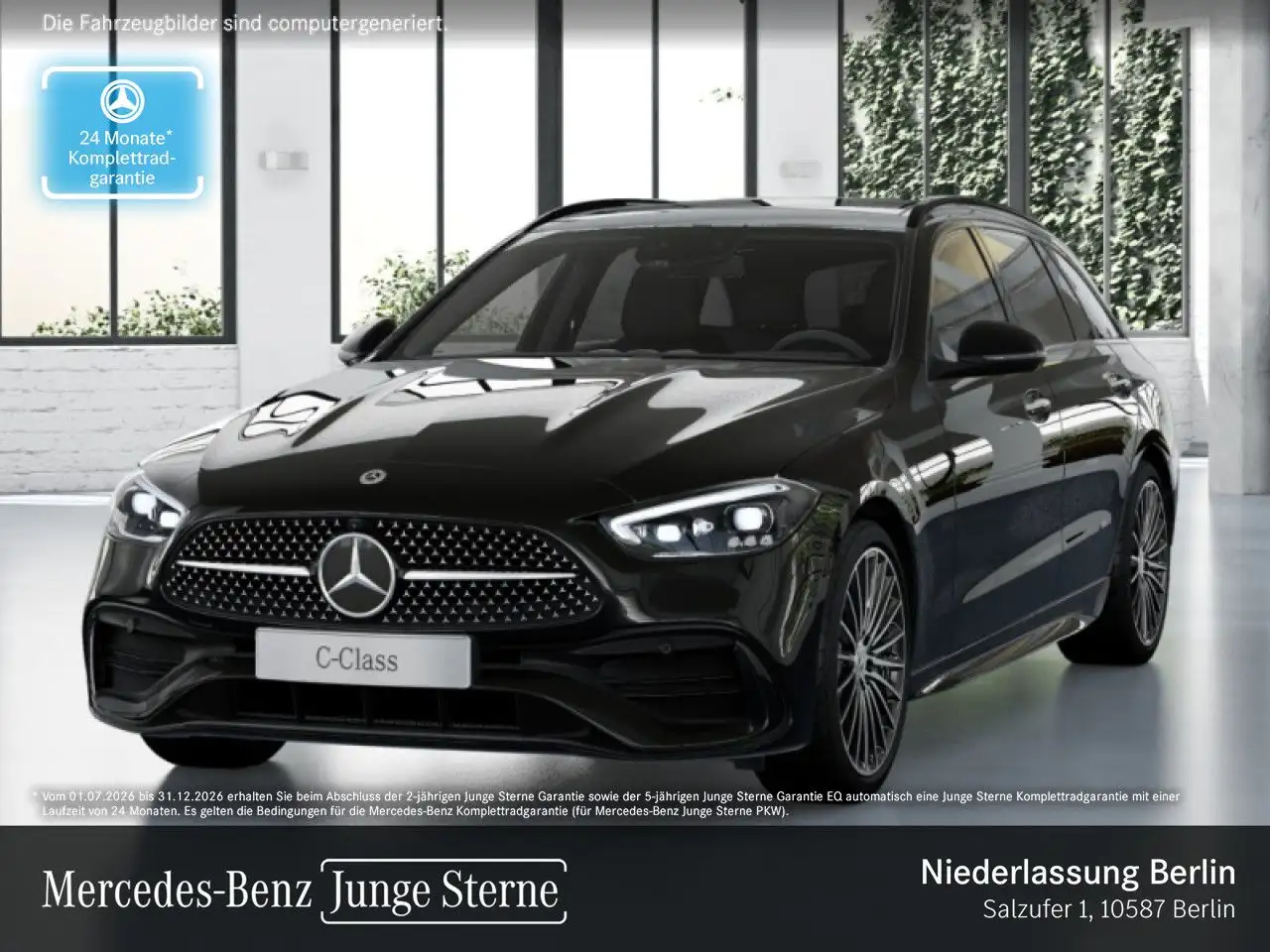 Mercedes-Benz C 300 T 4M AMG+NIGHT+PANO+BURMESTER+19"+SITZKLIMA — photo 1 of 22