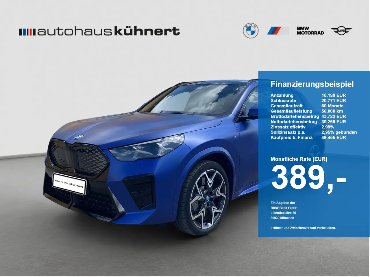 BMW iX2 xDrive 30 M-Sport PRO ACC Pano HUD H&K 360 — photo 1 of 20