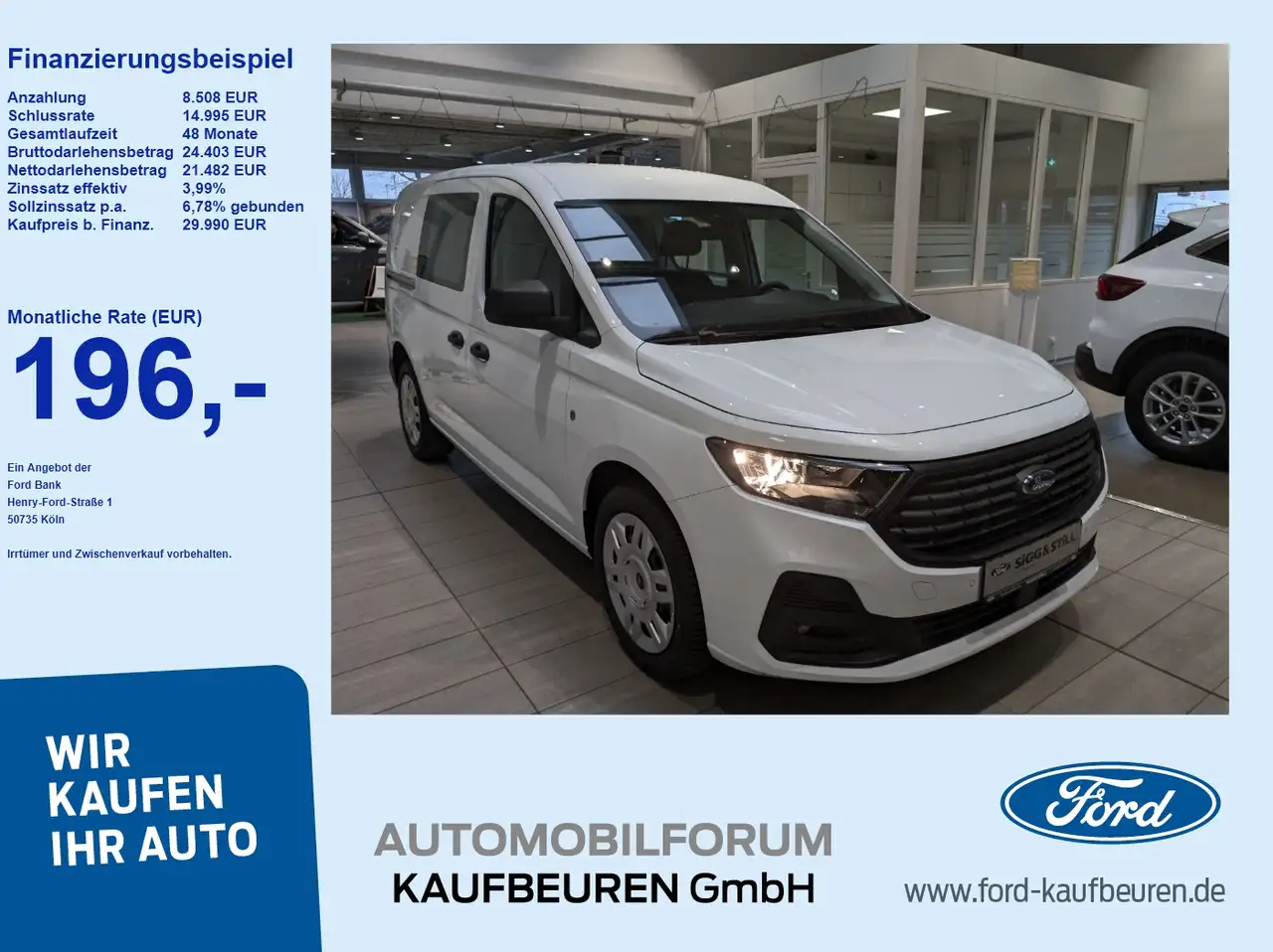 Ford Transit Connect FlexCab Trend L2 NAV*SHZ*PDC — photo 1 of 29
