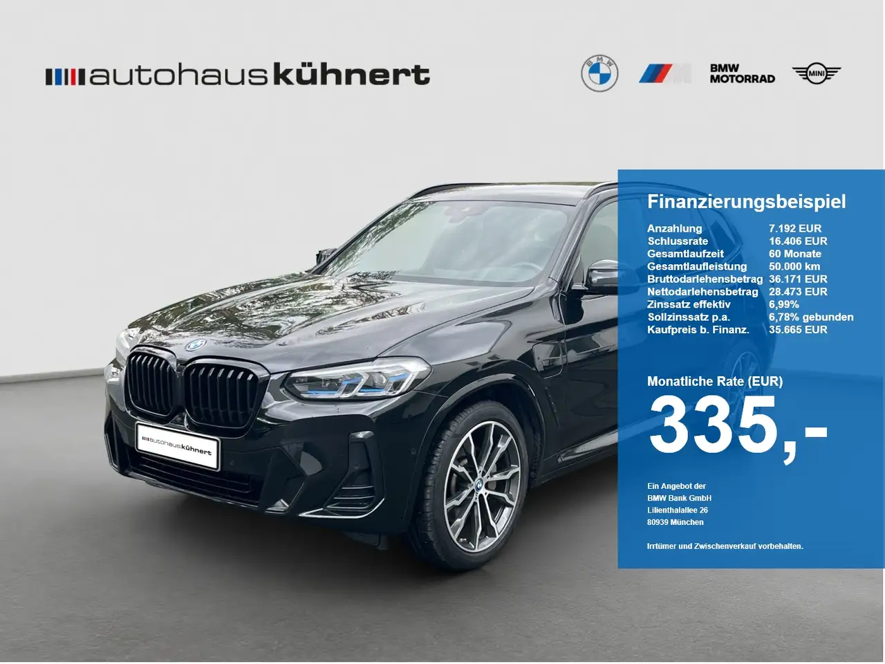 BMW X3 xDrive 30e M-Sport Laser DrvAss StHzg HUD HiFi — photo 1 of 20