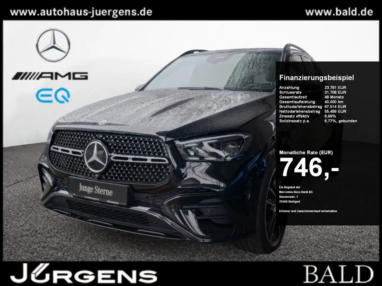 Mercedes-Benz GLE 450 d 4M AMG-Sport/Pano/Burm/AHK/HUD/Nappa — photo 1 of 15