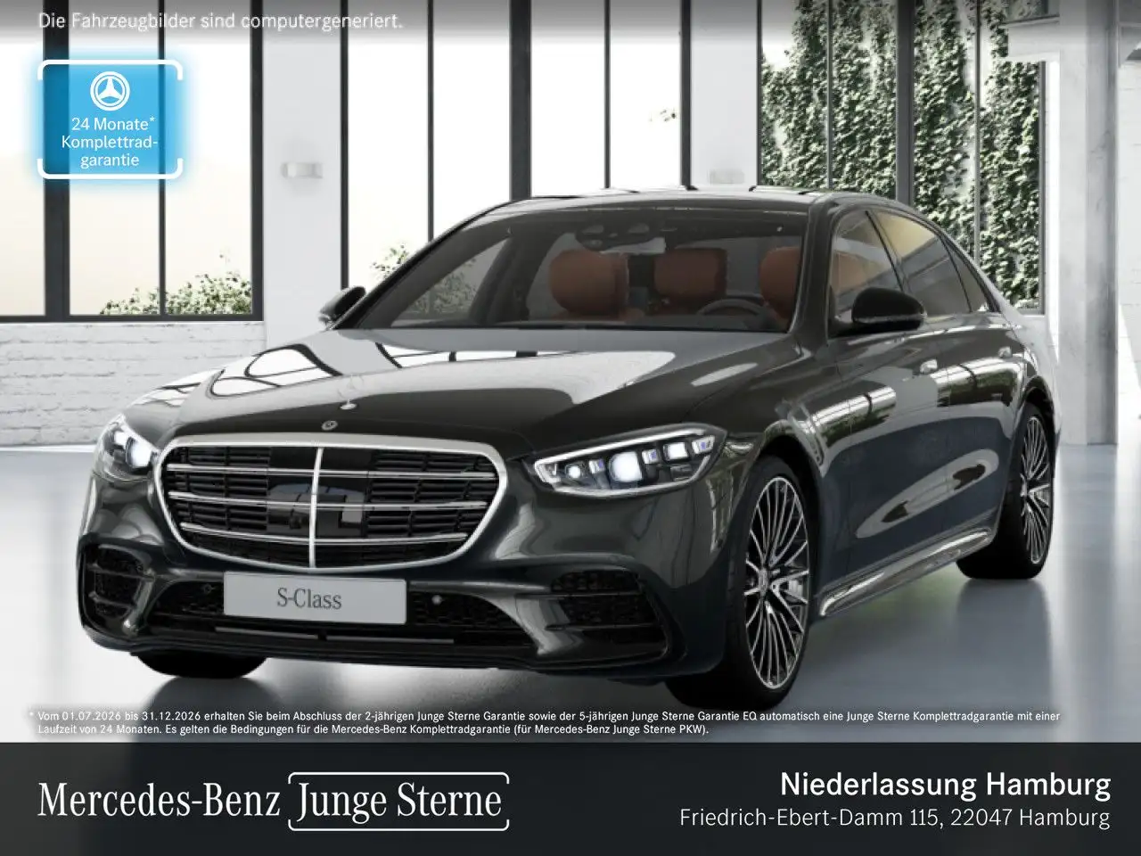 Mercedes-Benz S 400 d L 4M AMG+NIGHT+PANO+360+DIGITAL-L+STHZG+TV — photo 1 of 22