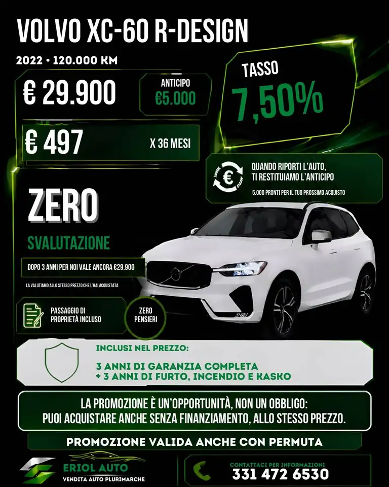 Volvo XC60 XC60 2022 R-design FORMULA SVALUTAZIONE ZERO — photo 1 of 15