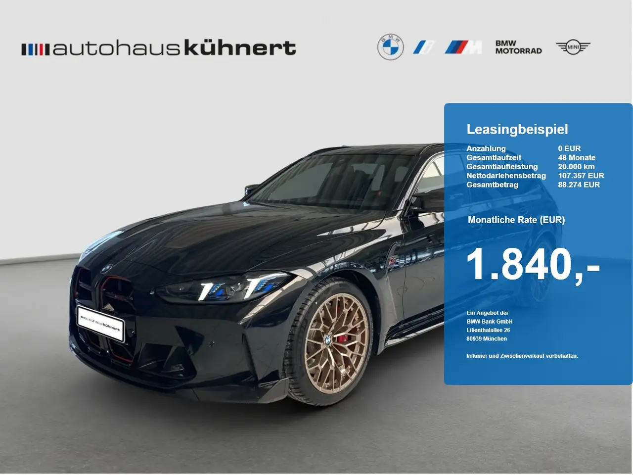 BMW M3 CS Touring UPE 155.860,- € ///M-Sport HIFI HUD — photo 1 of 15