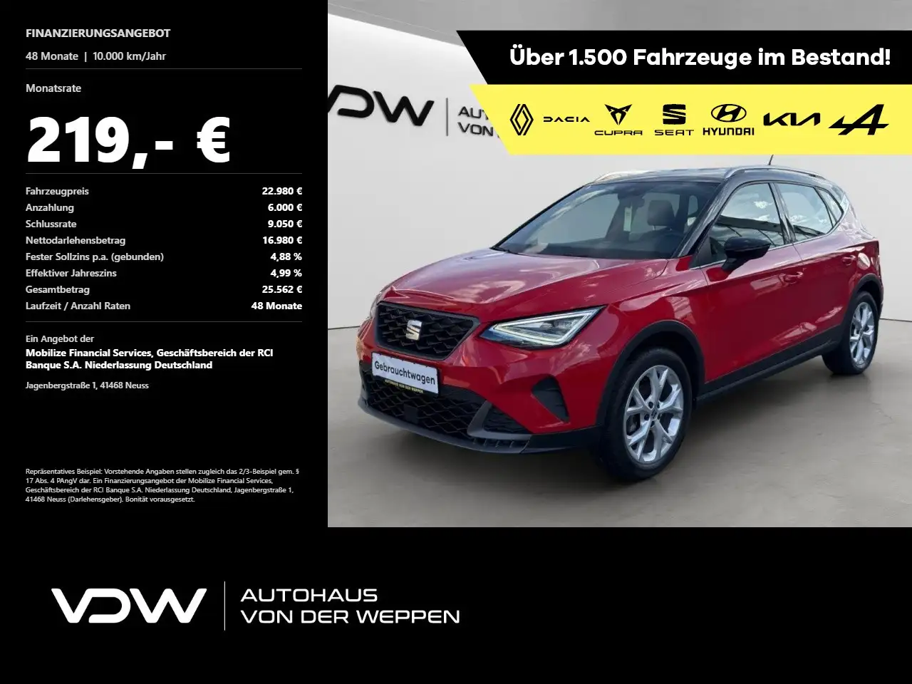 SEAT Arona FR 1.5 TSI,SHZ,LED,Full Link Klima Navi — photo 1 of 18
