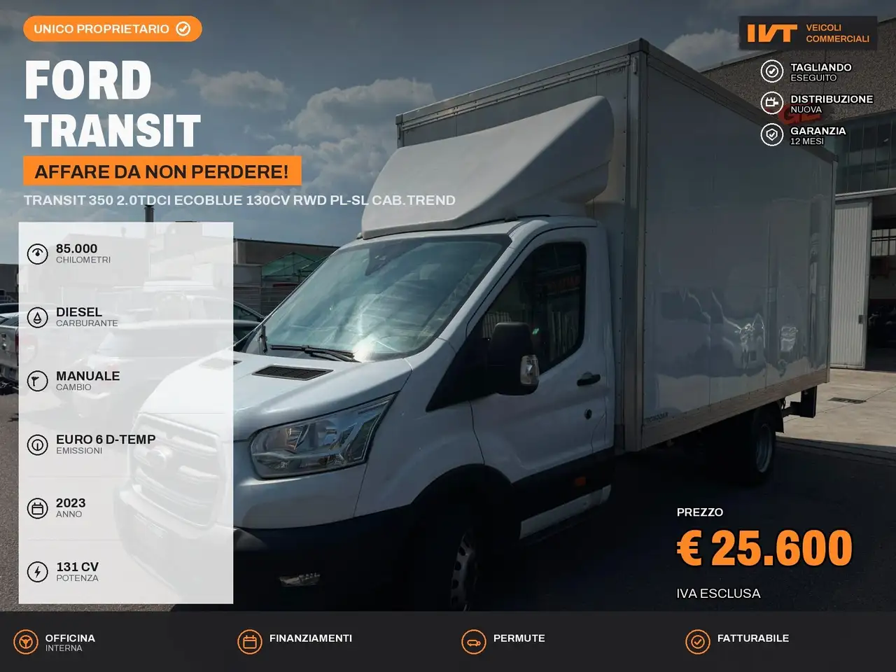 Ford Transit Transit 350 2.0TDCi EcoBlue 130CV RWD PL-SL Cab.Tr — photo 1 of 11
