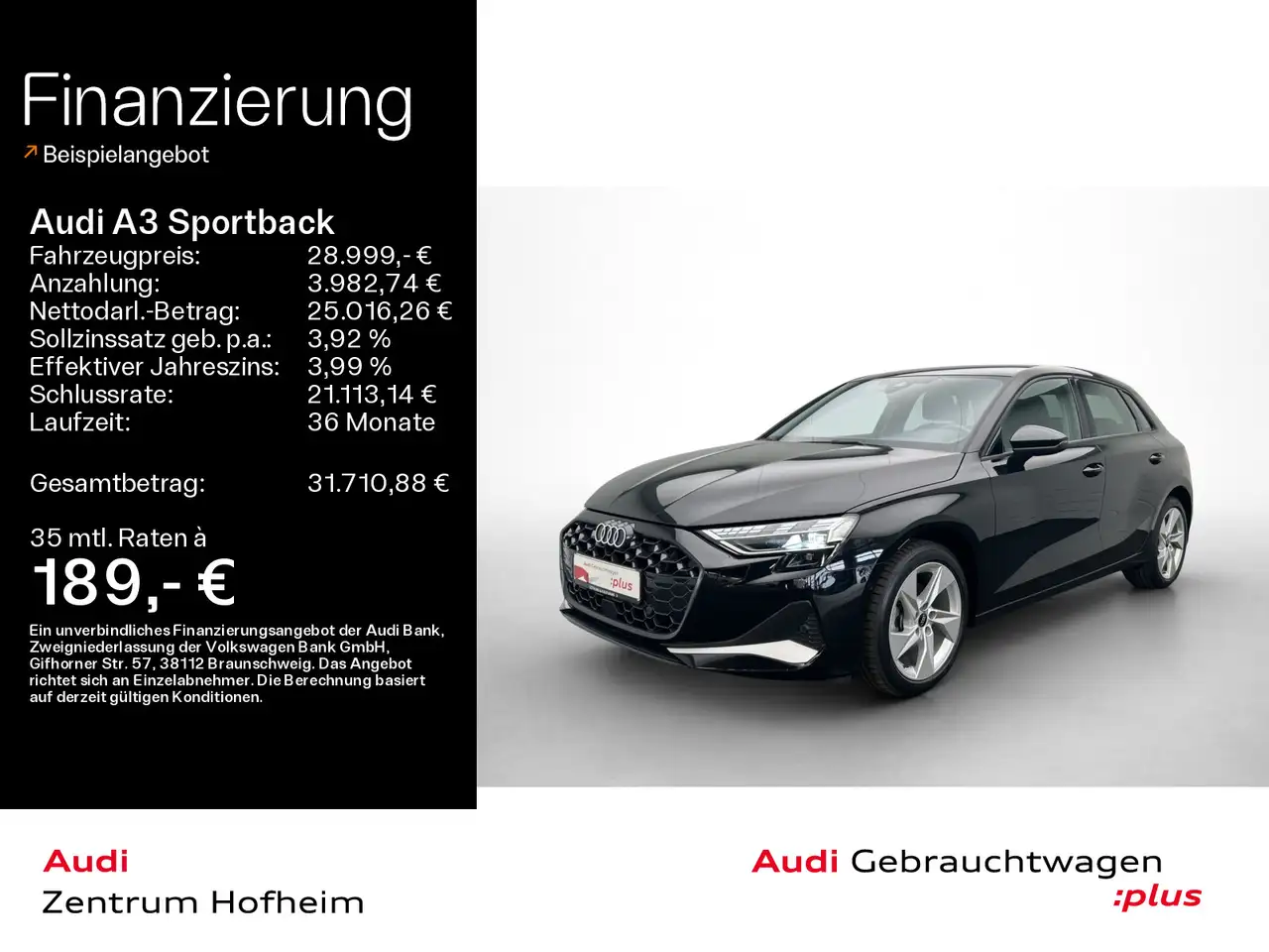 Audi A3 35 TDI Advanced S tro*Sonos*HUD*LED — photo 1 of 16
