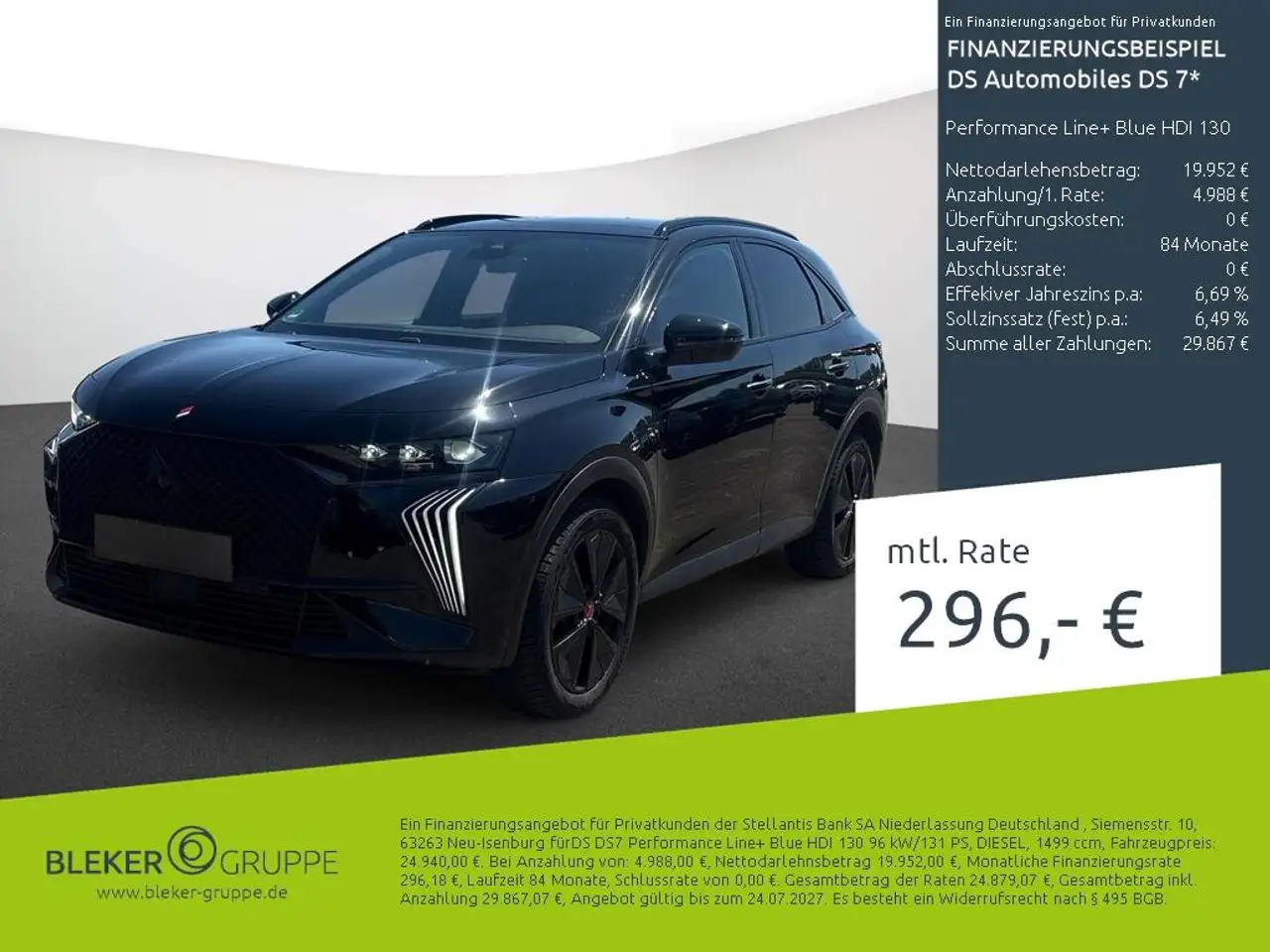 DS Automobiles DS 7 Performance Line+ Blue HDI 130 — photo 1 of 13