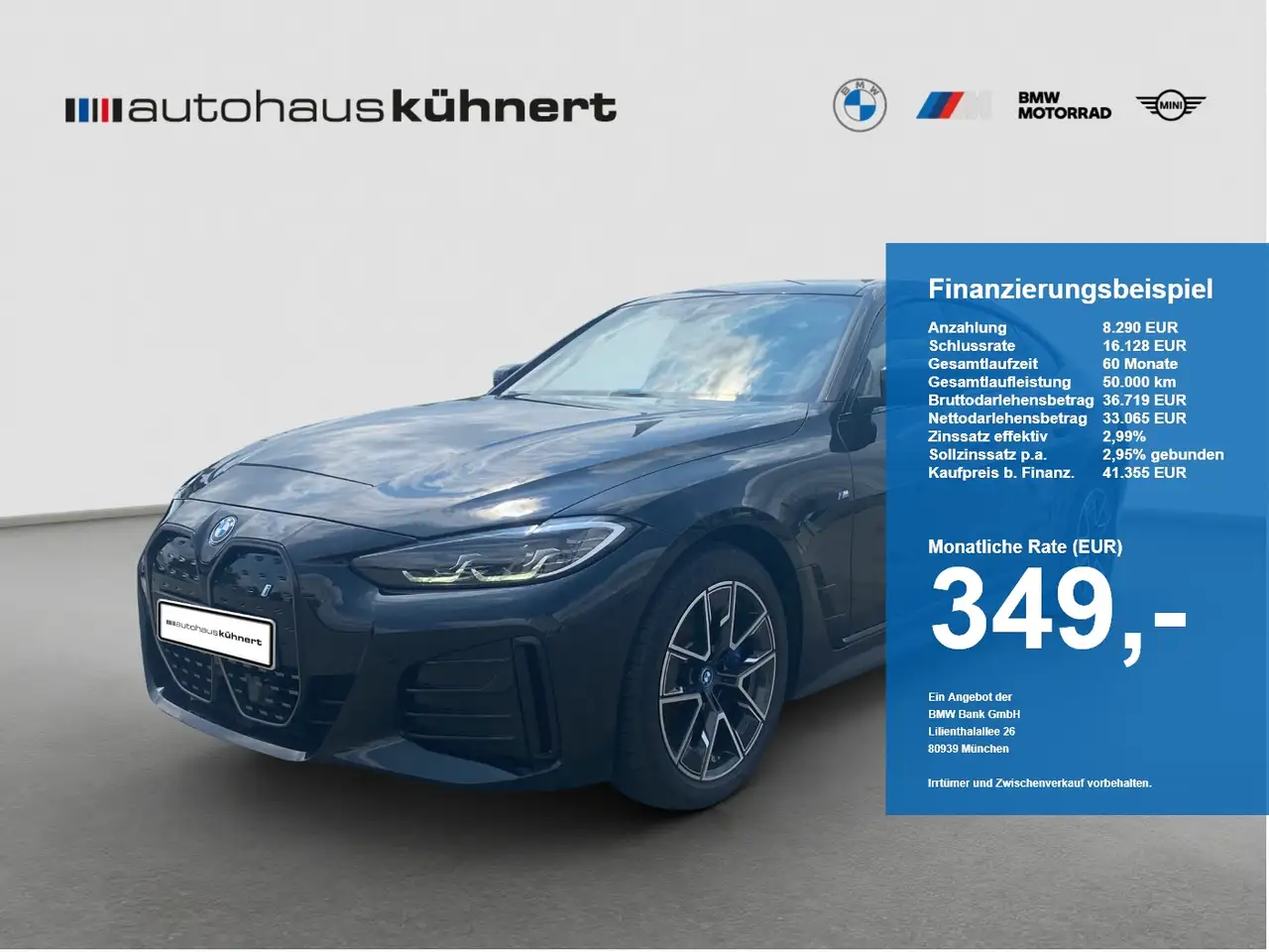 BMW i4 eDrive35 ///M-Sport/ACC/SpurAss/HiFi/Navi — photo 1 of 15