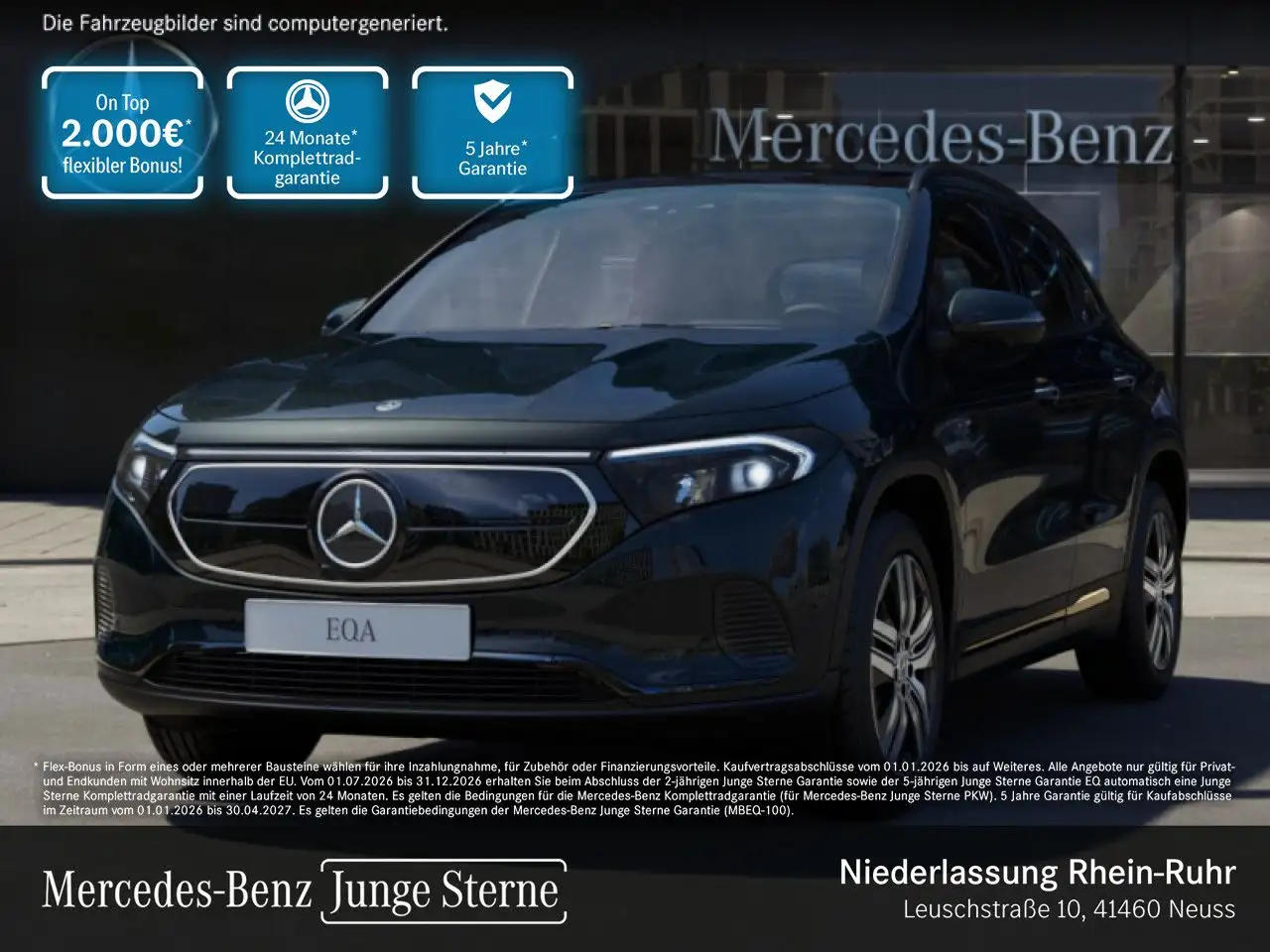Mercedes-Benz EQA 350 4M PROG+NIGHT+PLUS-PAKET+PANO+360+MEMORY — photo 1 of 24