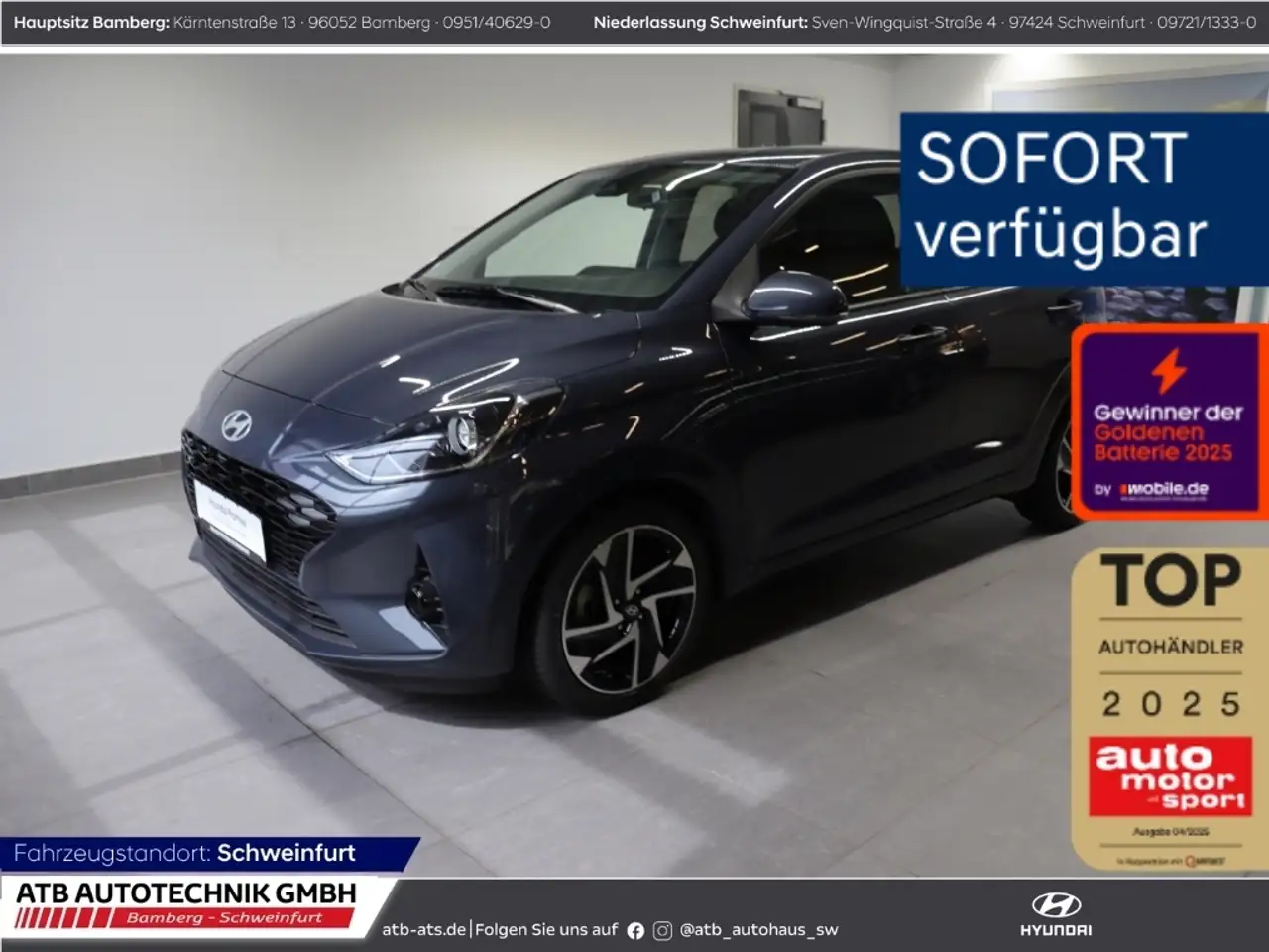 Hyundai i10 Prime 1.2 AMT Navi Apple CarPlay Klimaautom DAB SH — photo 1 of 22