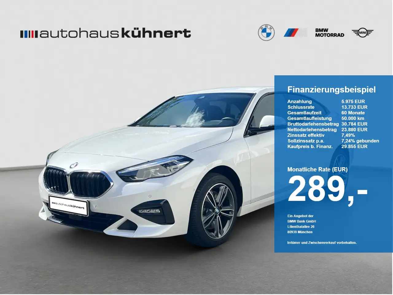BMW Sonstige 220d xDrive Gran Coupe ACC SpurAss AHK HiFi Navi R — photo 1 of 20
