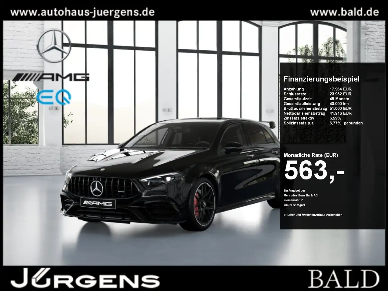 Mercedes-Benz A 45 AMG S 4M+ Prem.Plus/Aero/Pano/HUD/360/MLB — photo 1 of 10